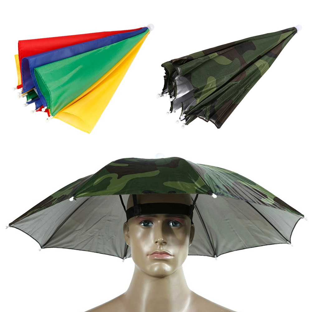 Green store umbrella hat